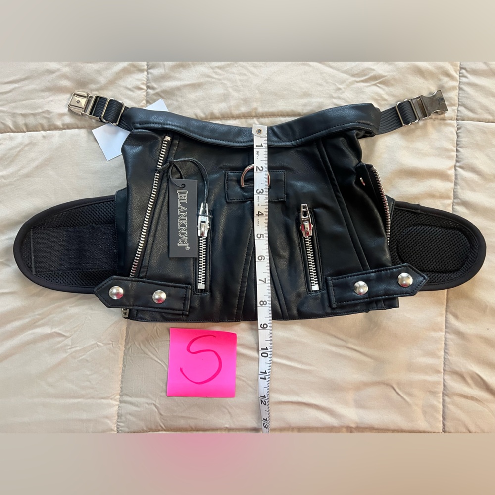 🖤 Blank NYC Vegan Leather Dog Vest | Edgy Pet Fashion - Picture 11 of 14